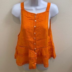 Free People Orange Top S/P